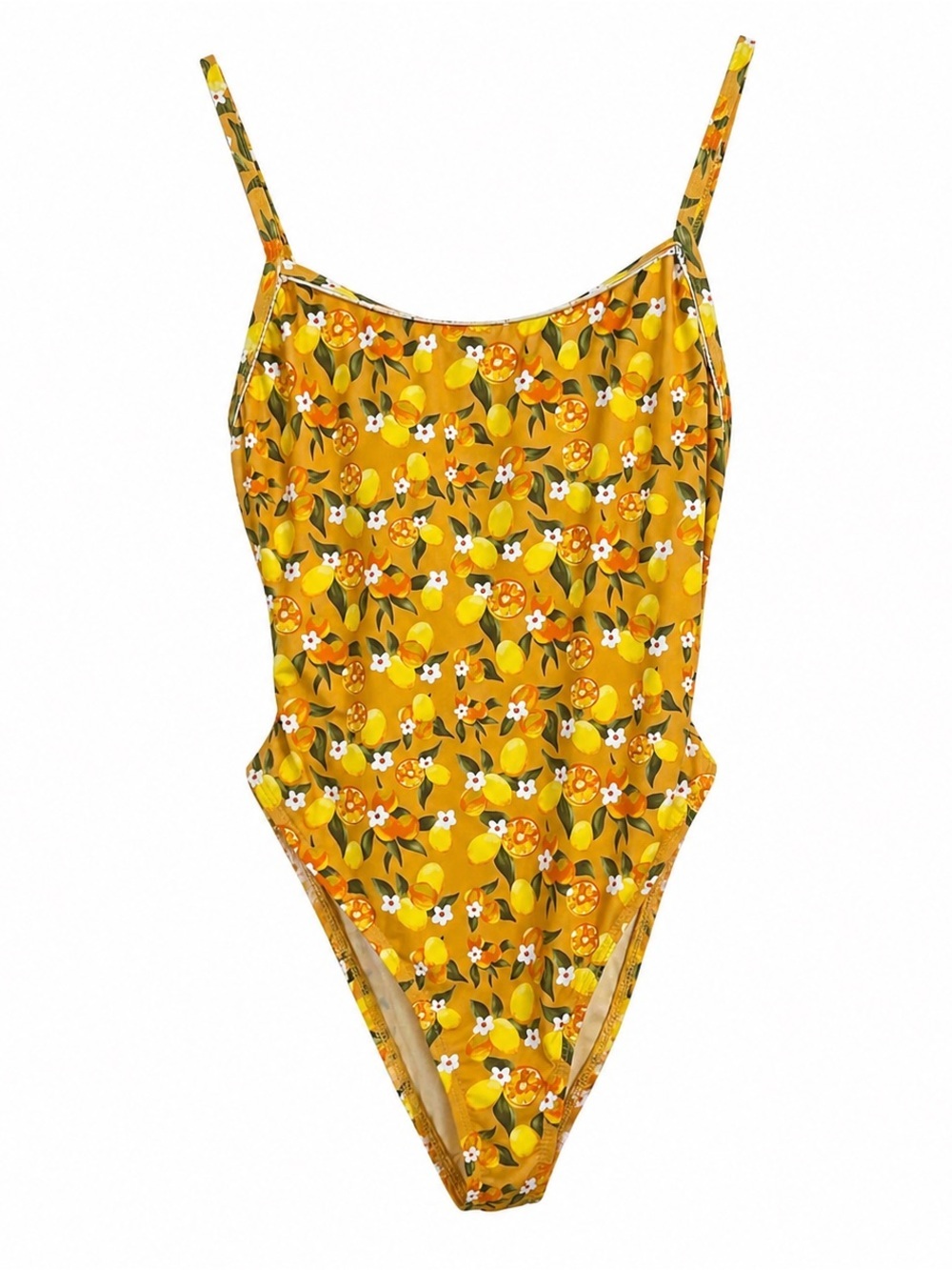 Dippin Daisy’s swim Yellow lemon Citrus-Print One-Piece Swimsuit beach pool